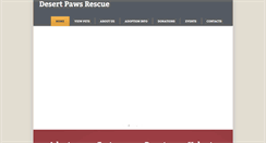 Desktop Screenshot of desertpawsrescue.org
